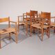 Dining chairs oak and new papercord by Hans J. Wegner for Carl Hansen CH37
