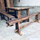 Table de ferme et ses bancs