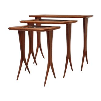 Suite of Tables Gigognes by Raphaël Raffel - Merisier - Ca 1955