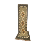 Jute handwoven kilim runner dhurrie rug, 90 x 240 cm handmade