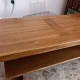 Monastery table set with its 2 solid oak benches