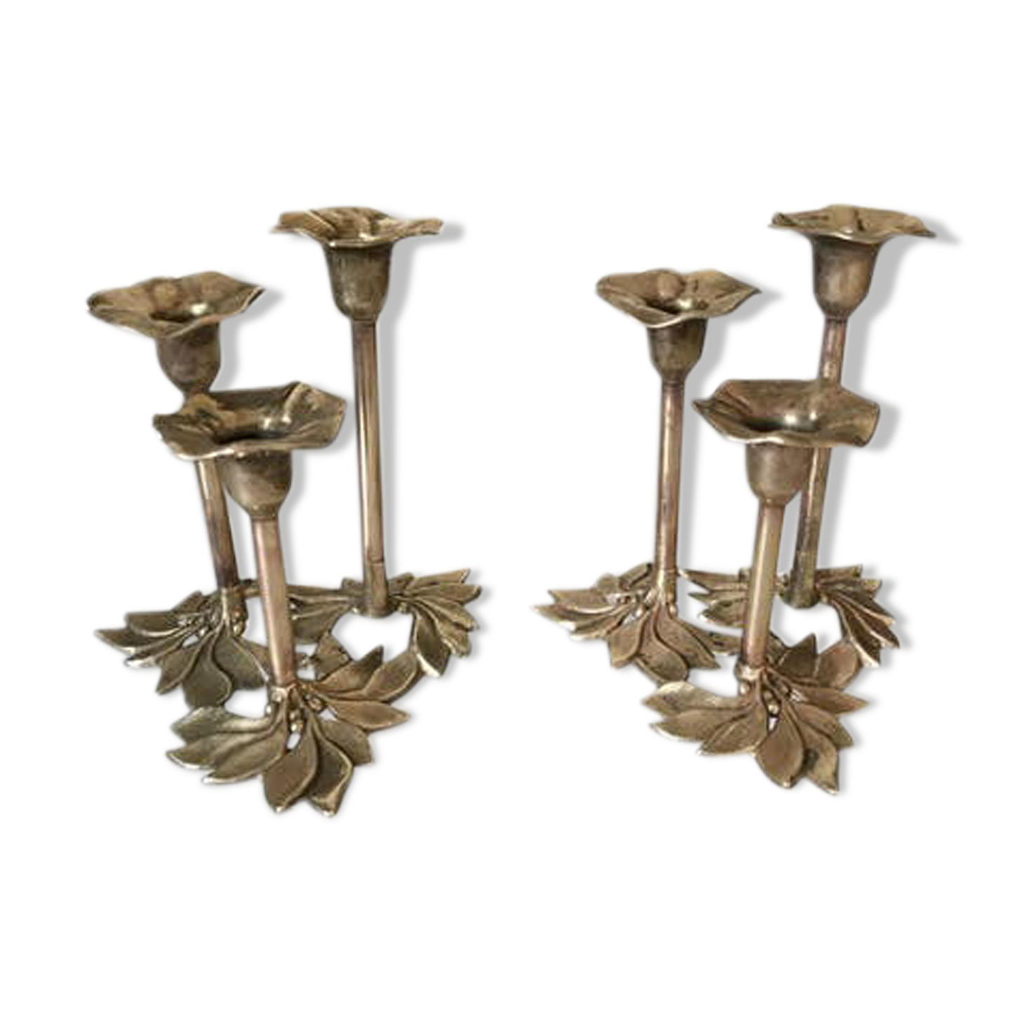 Pair of brass candlesticks