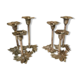 Pair of brass candlesticks