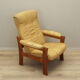 Yellow leather armchair, Danish design, 1960s, production: Denmark