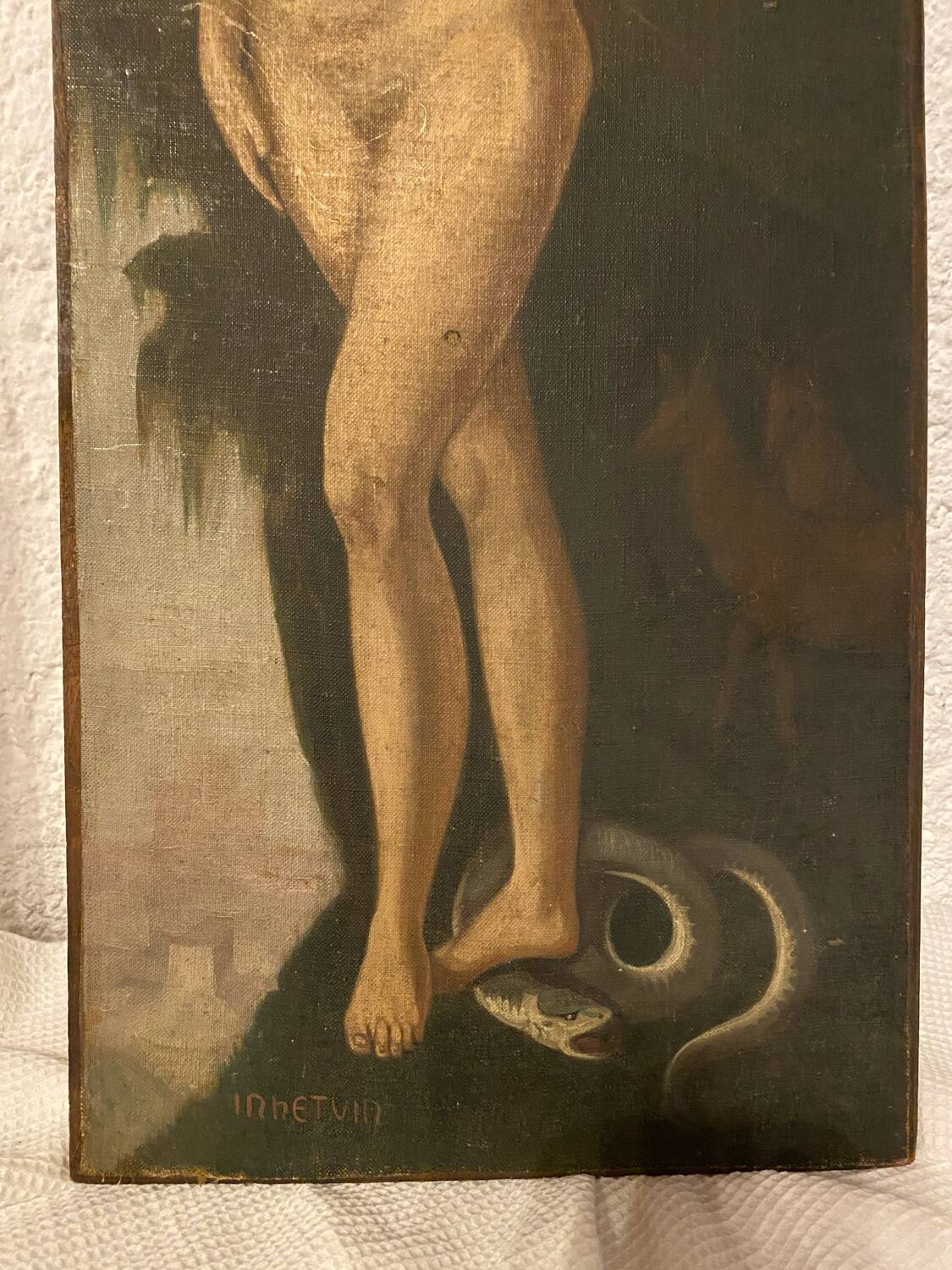 Oil on canvas nude woman XVIII signed