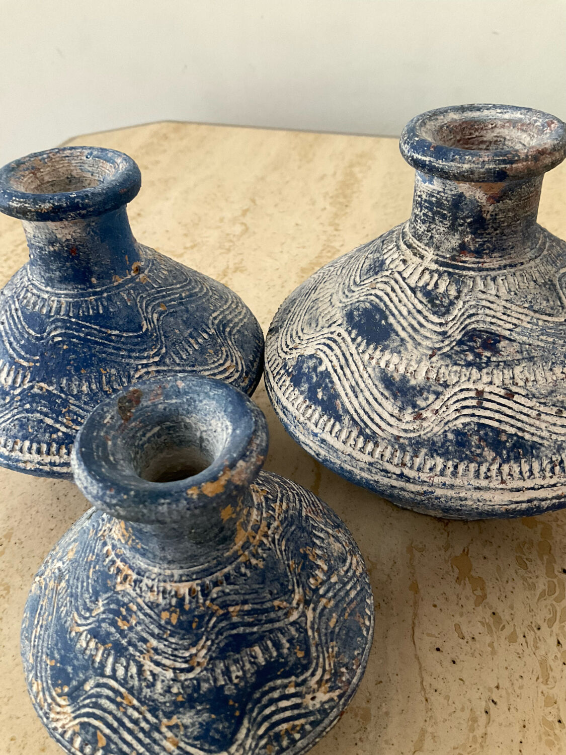 Trio of vintage ceramic vases