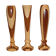 3 Vintage two-tone wooden candlesticks-Height 23cm
