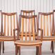 Série de 6 chaises scandinaves vintage