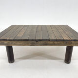 1950's vintage industrial wood & iron coffee table