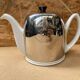 Old teapot salam thé guy degrenne white ceramic + stainless steel vintage