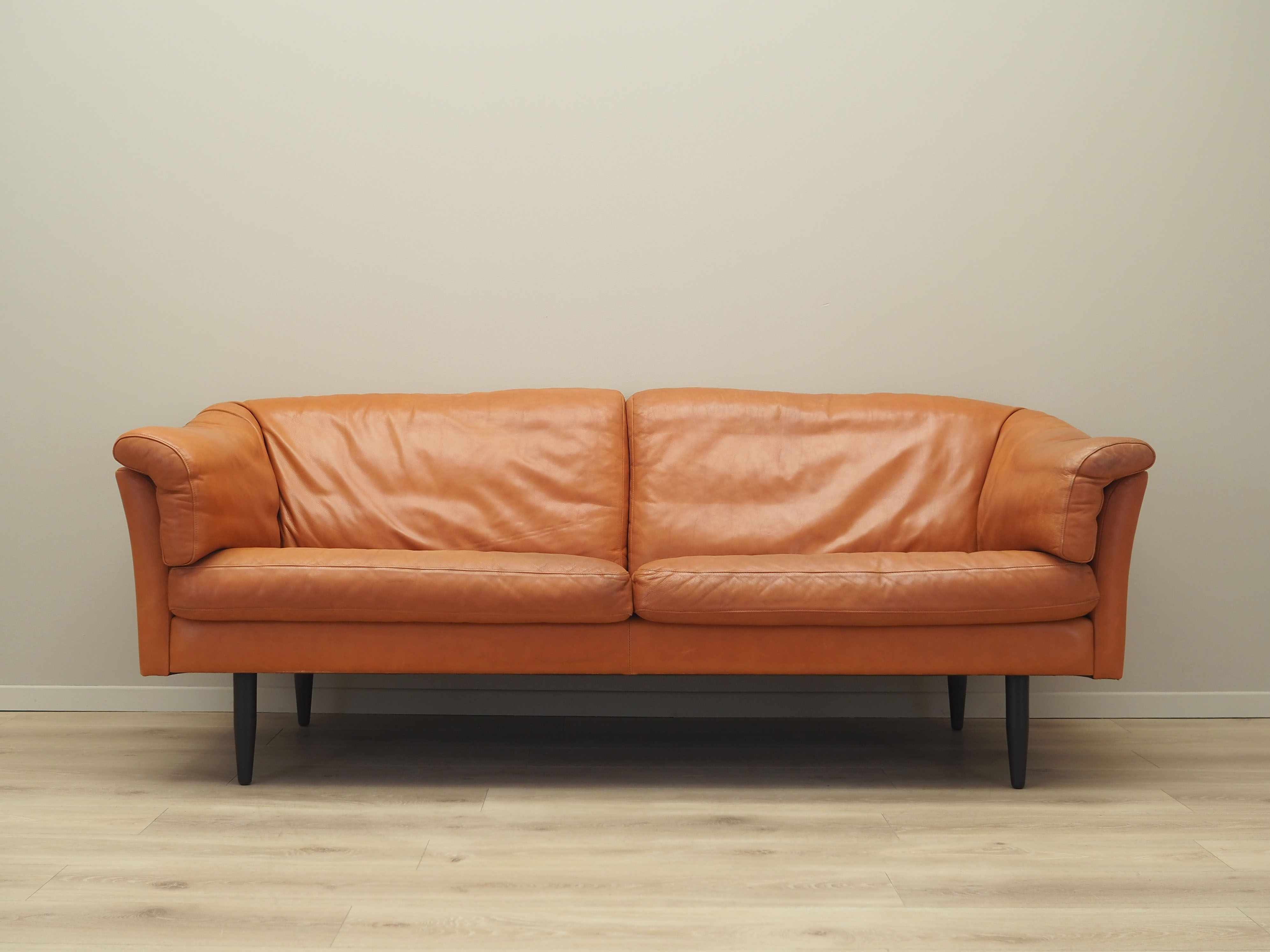 Leather sofa, danish design, 1960s, production: denmark