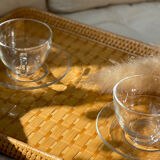 Vintage rattan tray