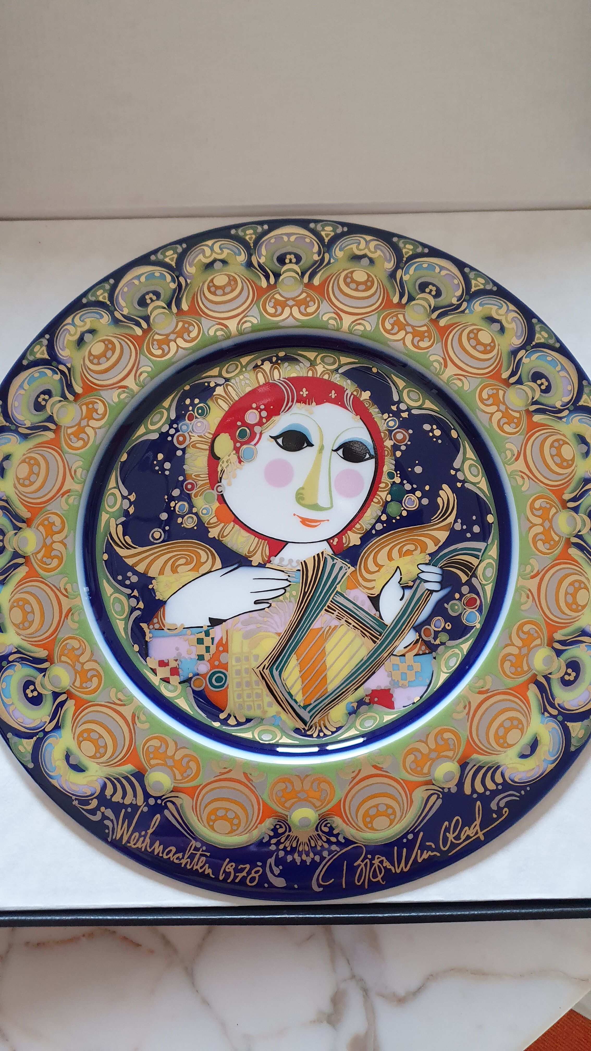 Decorative plate Rosenthal design Bjorn Wiinblad 1978