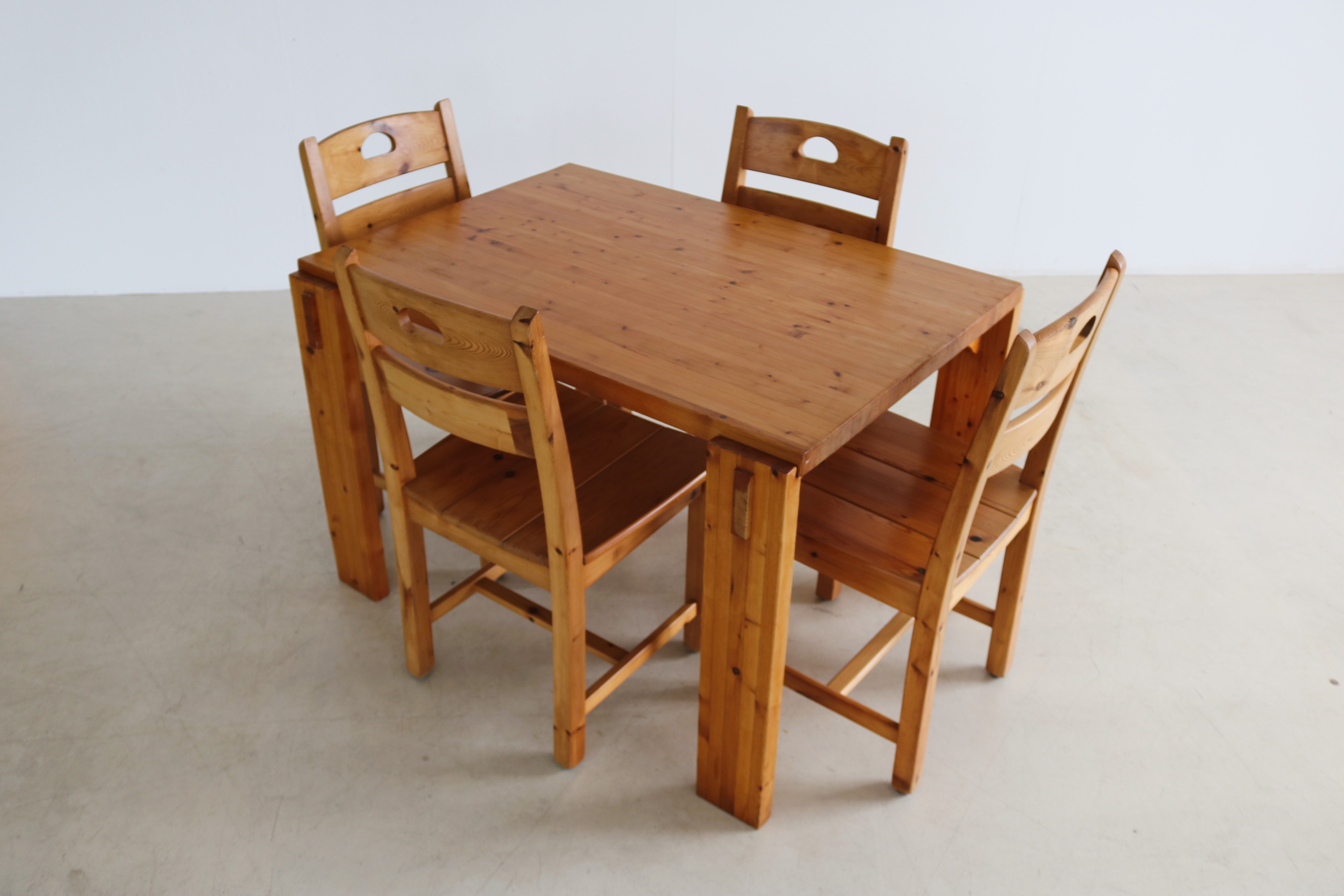 vintage pine dining set