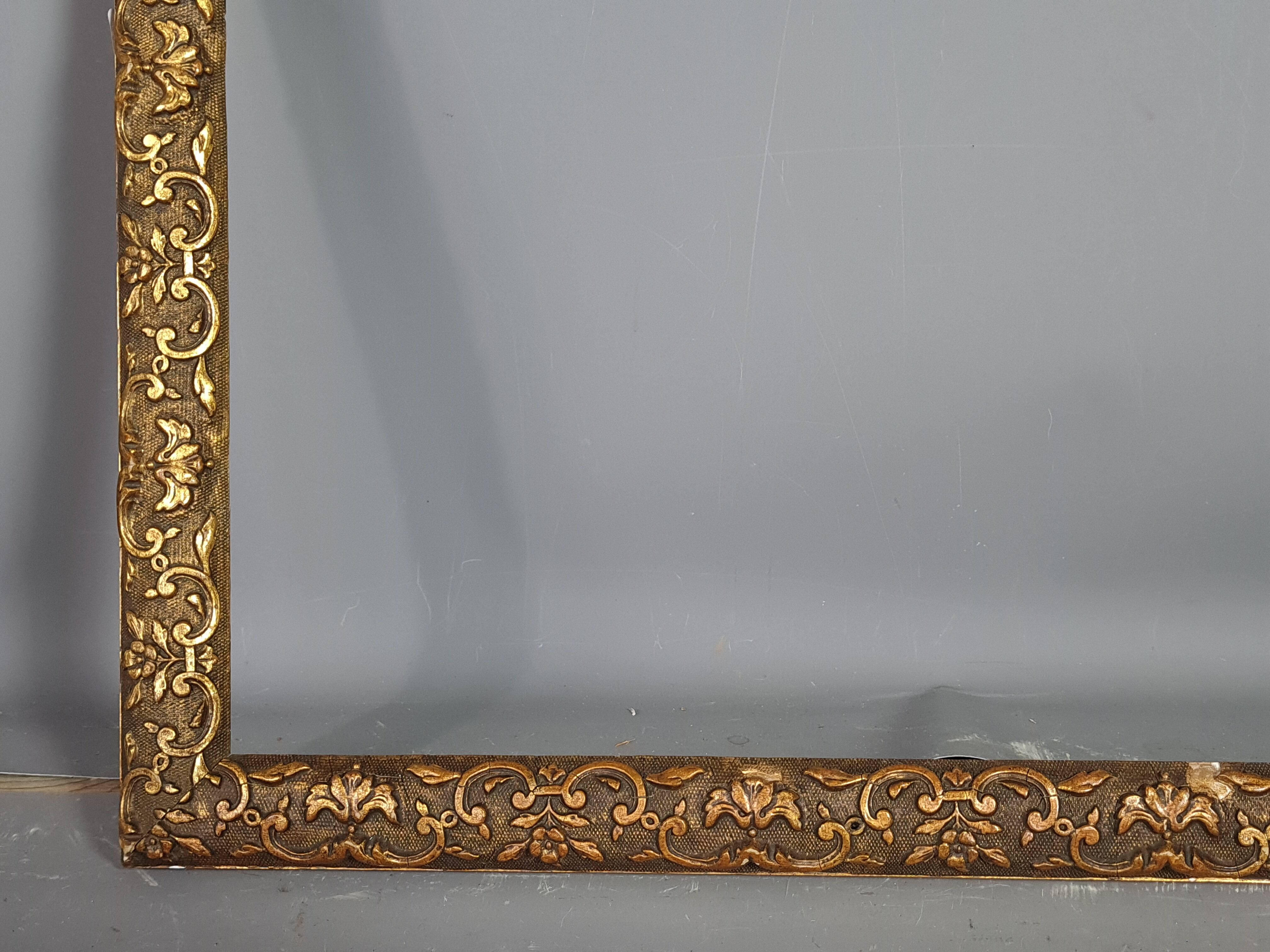 Old frame gilded stucco wood 47x38 foliage 42x32.9 cm Louis XIV SB style