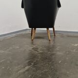 Chaise skai noir vintage