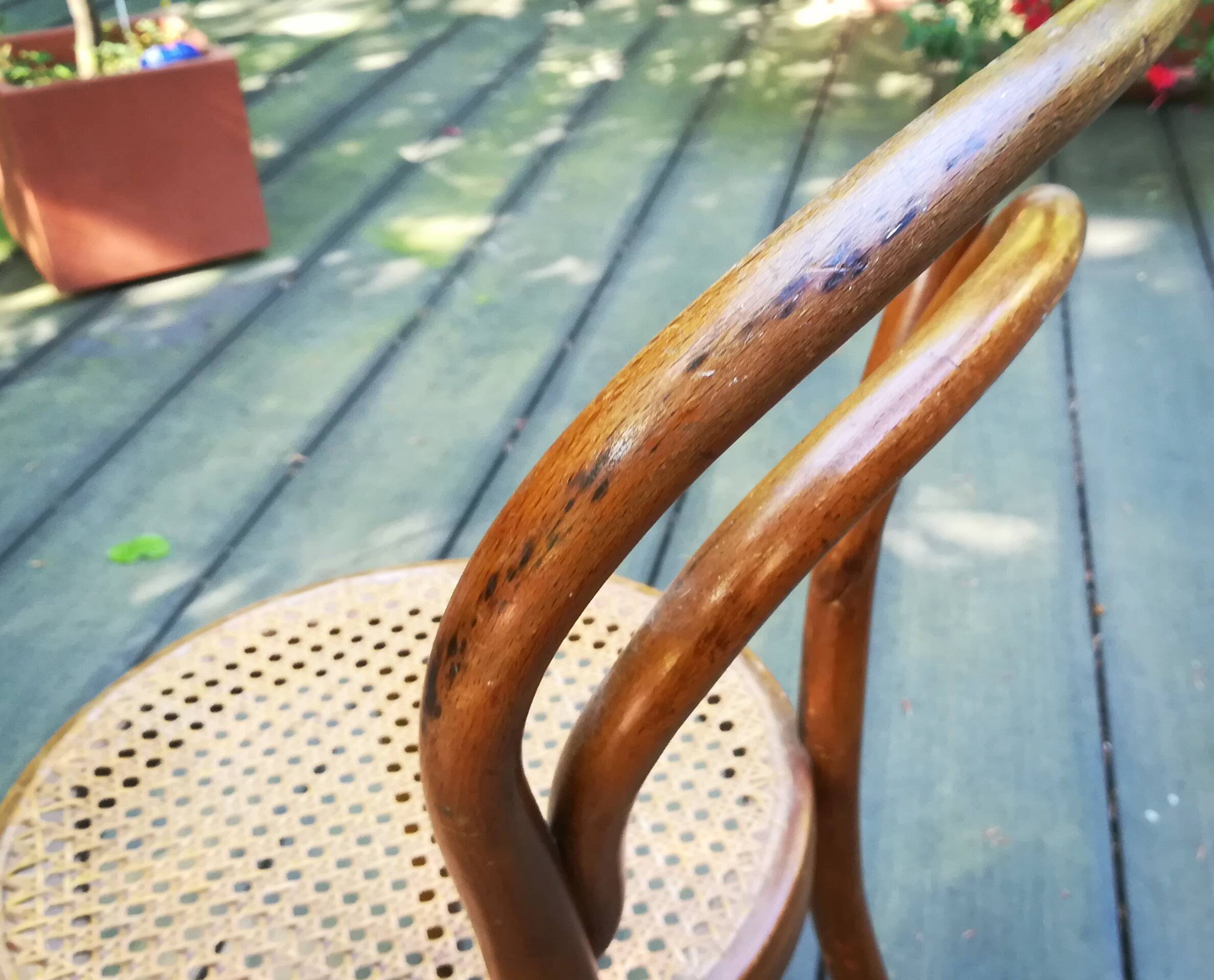 JJ Kohn, caned bistro chair for children, circa 1900