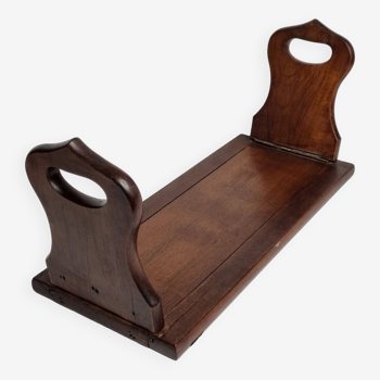 Solid wood bookends with zipper, folding, 1900