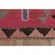 Tapis couloir vintage turc fait main en laine et coton rose des années 1970 104x358