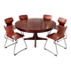 Baumann dining room set – extendable round table +6 chairs P
