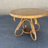 Bamboo side table, Italy 1960