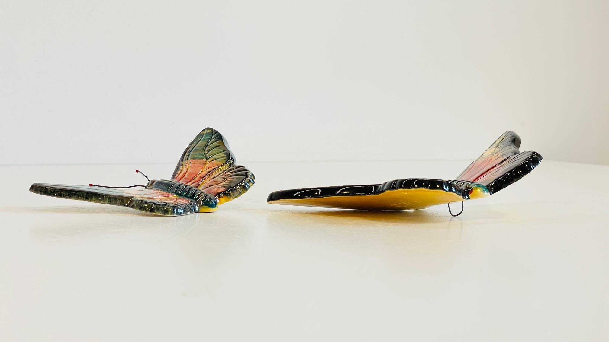 Vintage ceramic wall butterflies