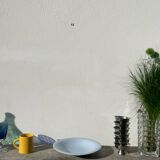 Round dish, sky blue ceramic wolf mill