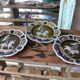 3 antique barbotine plates featuring Joan of Arc "En Avant"
