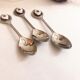 Set of 7 small dessert spoon or coffee with porcelain cabochon