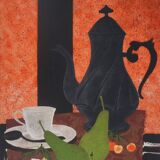 Yves Ganne: Tea Time, original signed lithograph