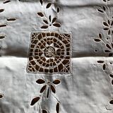 Embroidered linen tablecloth