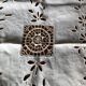 Embroidered linen tablecloth