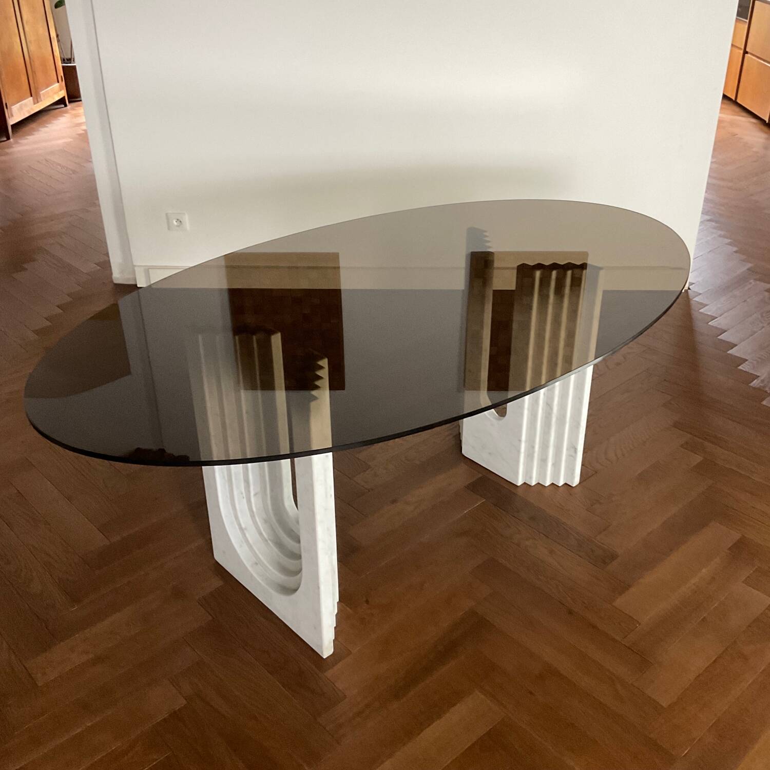 Table à manger Carlo Scarpa pour Cattelan 1970s