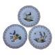 3 assiettes en faïence