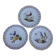 3 assiettes en faïence