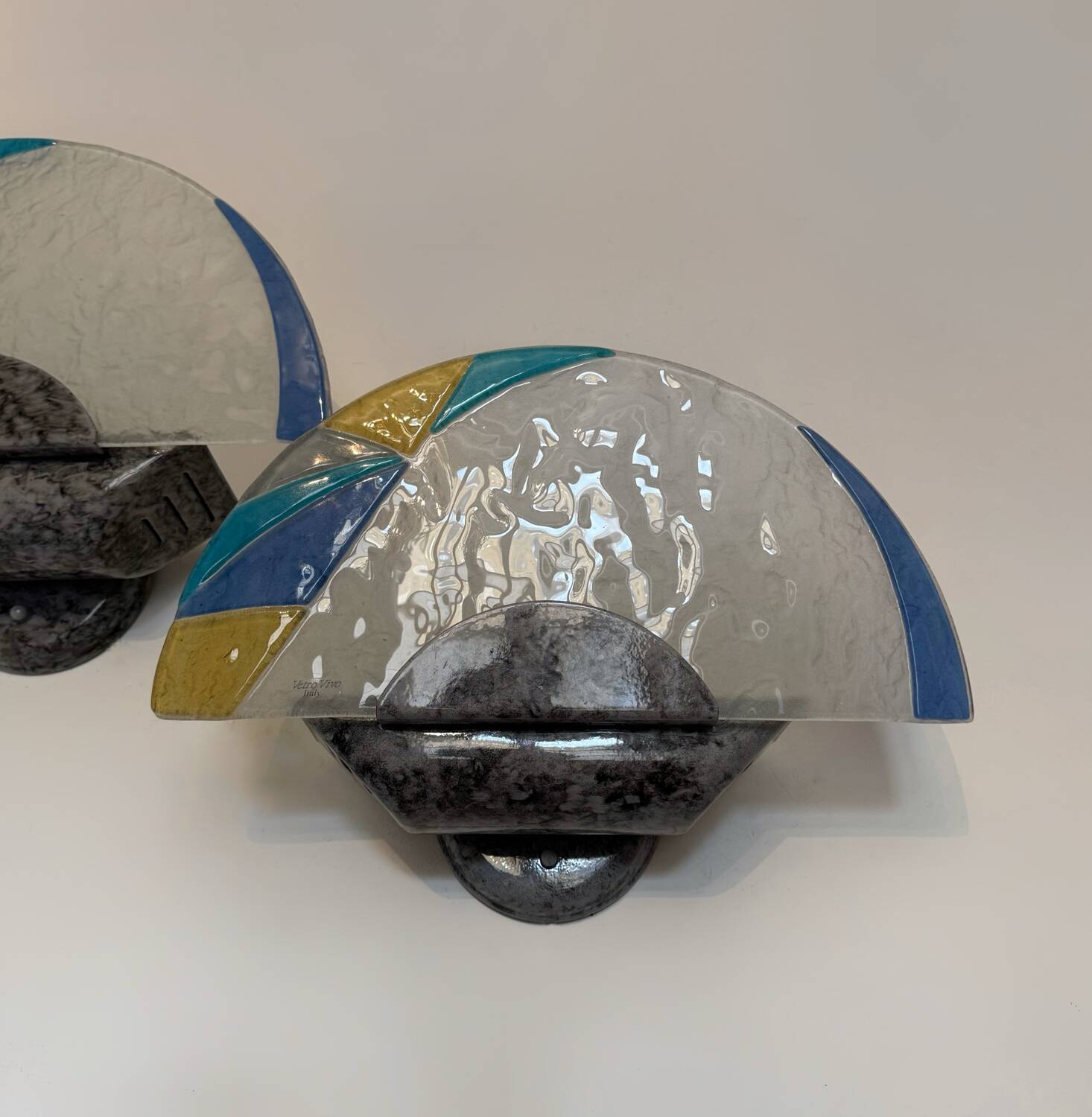 Murano glass wall lights from the 80s