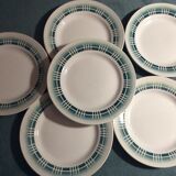 Set of 6 plates of sarreguemines digoin