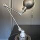 Jieldé lamp with 2 arms, clear matte varnish, industrial vintage.