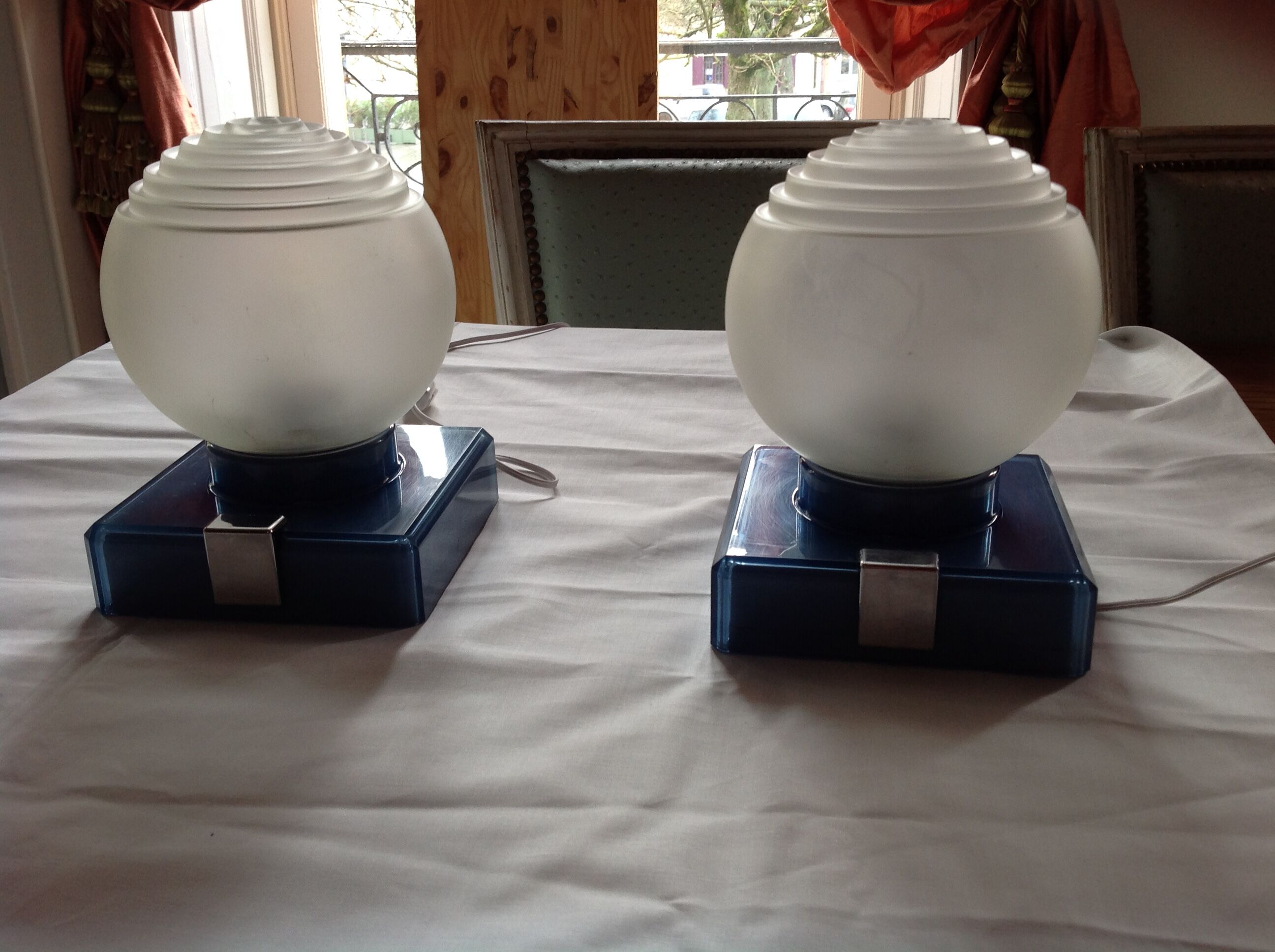 Paire de lampes ou appliques vintage années 70