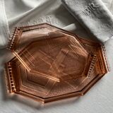 Set of 2 Art Deco glass trays