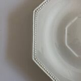 Set of 4 octagonal pearl plates Creil & Montereau 19th