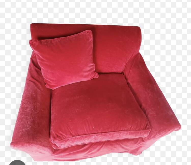 The Conran Shop Red Velvet Armchair