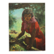 Large Painting Gypsy Young Woman Oil on Canvas 1964