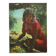 Large Painting Gypsy Young Woman Oil on Canvas 1964