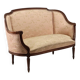Antique neoclassical canapé in carved walnut from the 19th century.