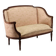 Antique neoclassical canapé in carved walnut from the 19th century.