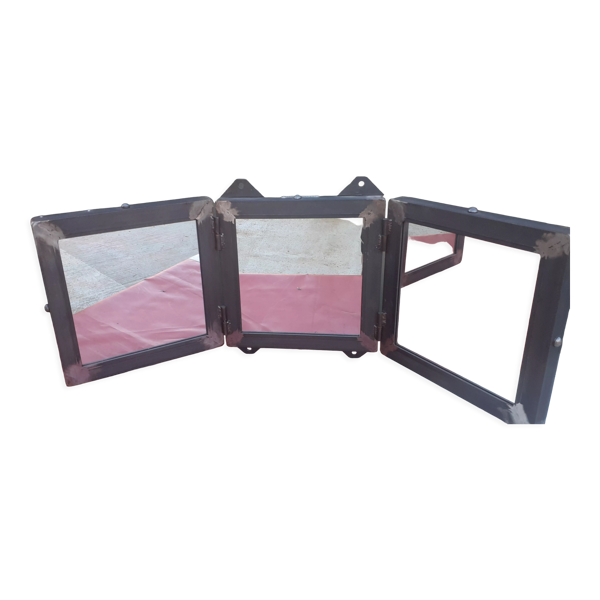 Miroir triptyque métal