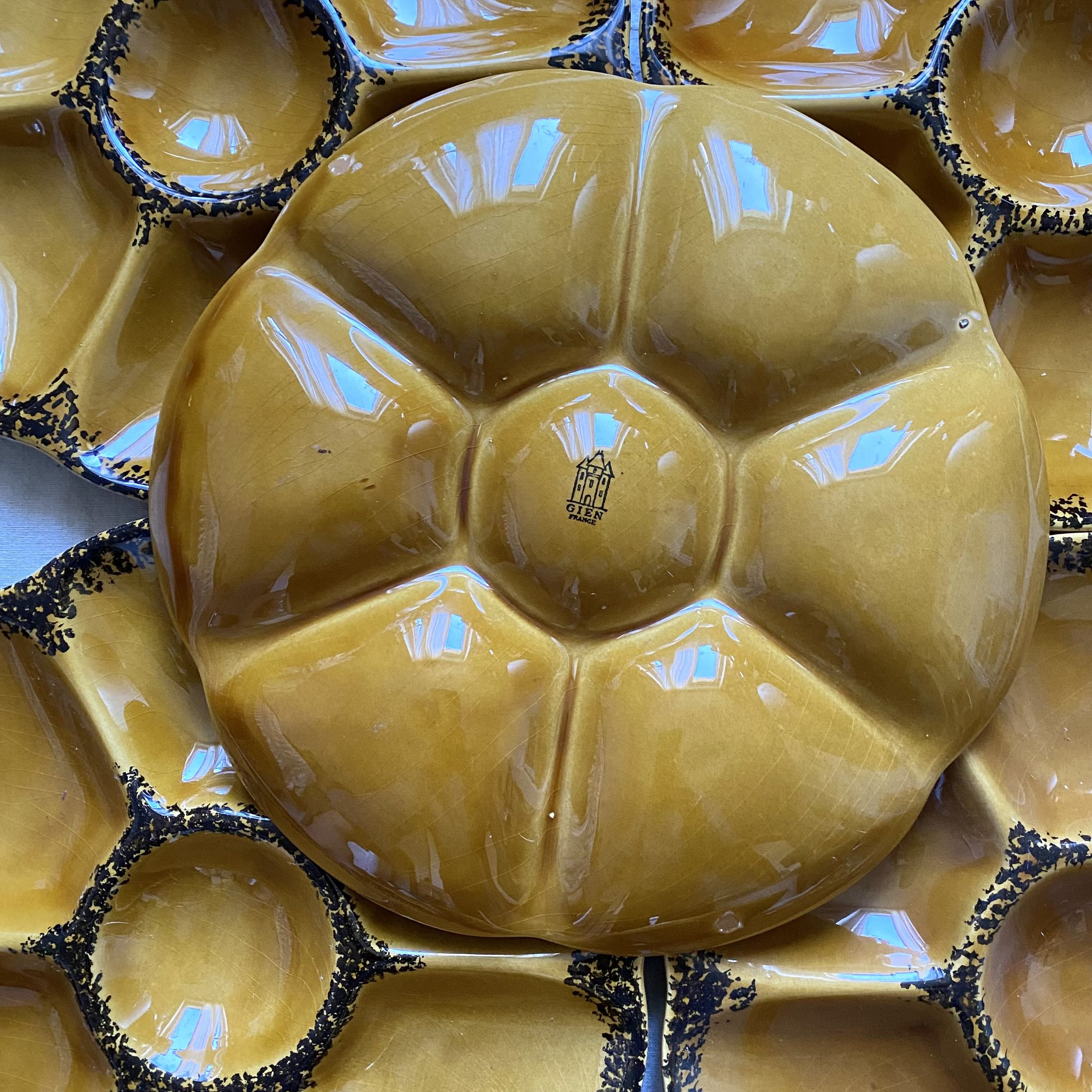 Assiettes à huitres vintage gien