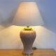 French pair of terracotta ceramic table lamps, 1980s