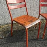 Pair of Tolix bistro chairs